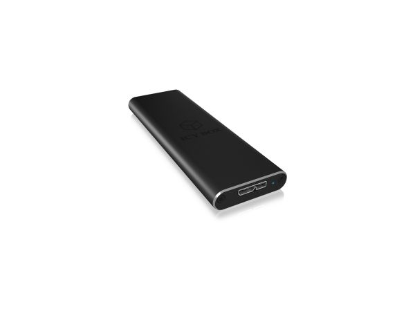 RaidSonic ICY BOX IB-183M2 - Lagringspakning med dataindikator, strømindikator - M.2 - M.2 Card - USB 3.0 - sort -  (for M.2 SATA SSD)
