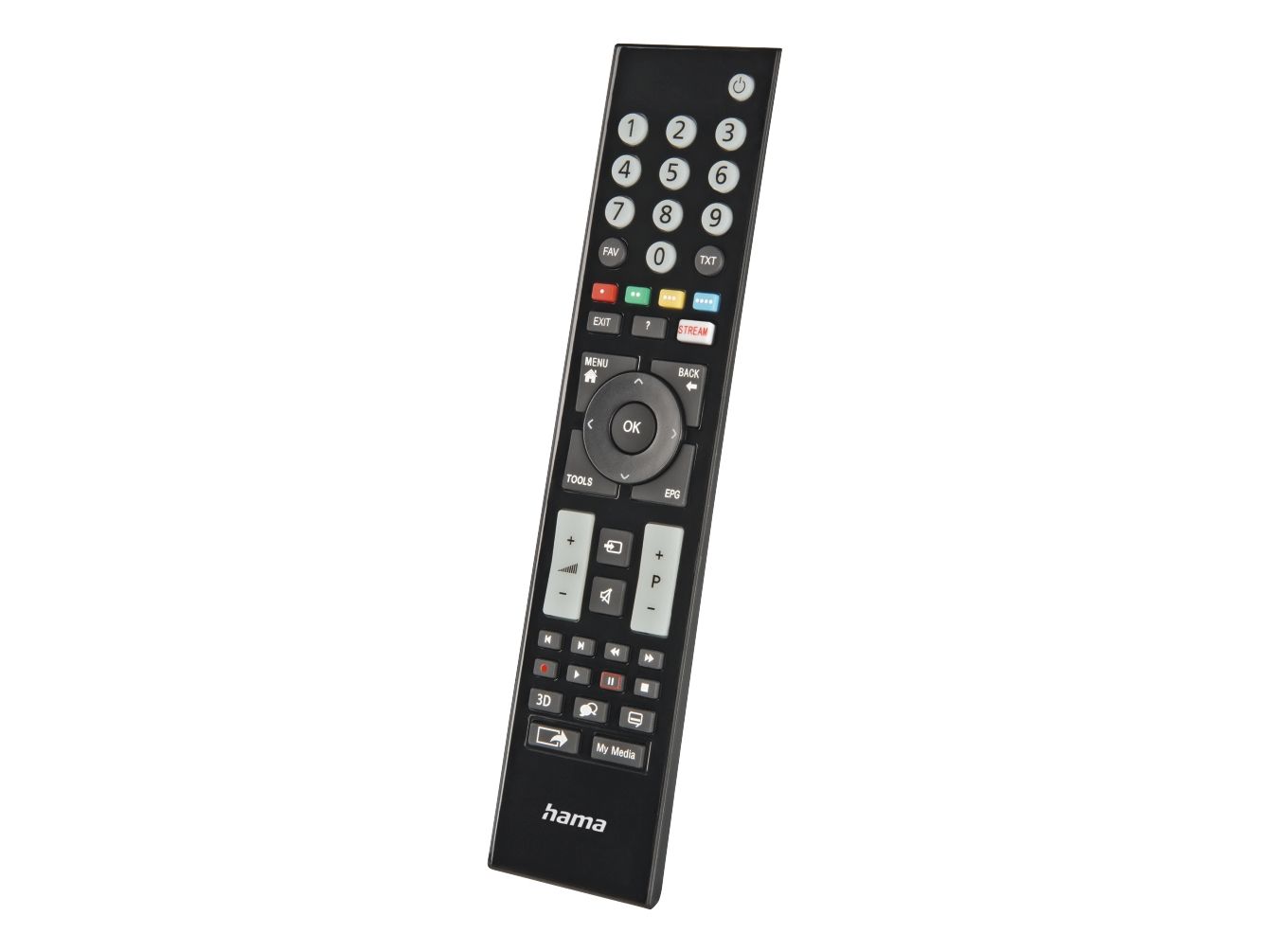 Hama universalfjernbetjening til Grundig TV, IR, adaptiv, oplyste knapper (00221065)