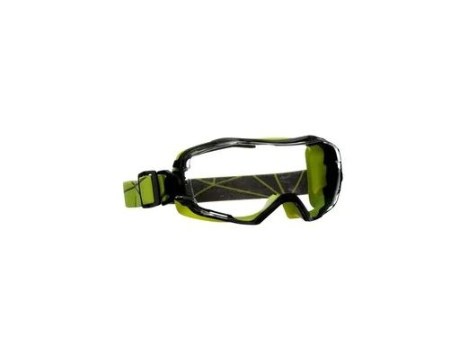 3M Gogglegear 6000, Sicherheitsbrille, Bau-/Renovierungsarbeiten, Staub-Arbeit, Die Arbeit Mit Chemikalien, Unisex, Schwarz, Grün, Transparent, Neopr
