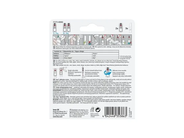 tesa 77775 tesa självhäftande skruv justerbar Vit | Skrivare - Bläck, toner & förbrukningsvaror - Övriga förbrukningsvaror | GameStuff