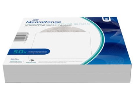 MediaRange Pappstecktaschen o.Lasche u.Sichtf.,50er-Pack,ws