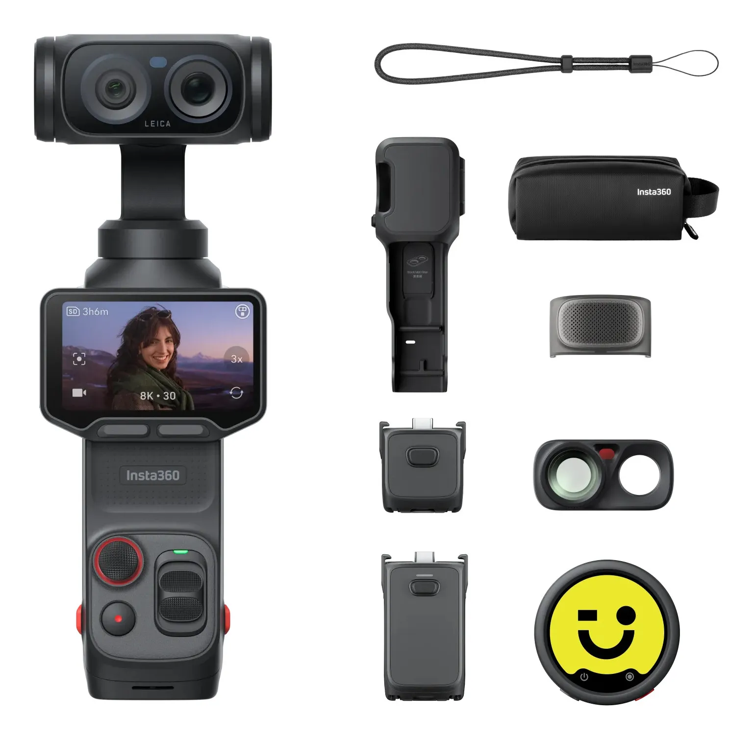 Action-kamera Insta360 Luna Ultra Creator Bundle 8K - kosmisk sort