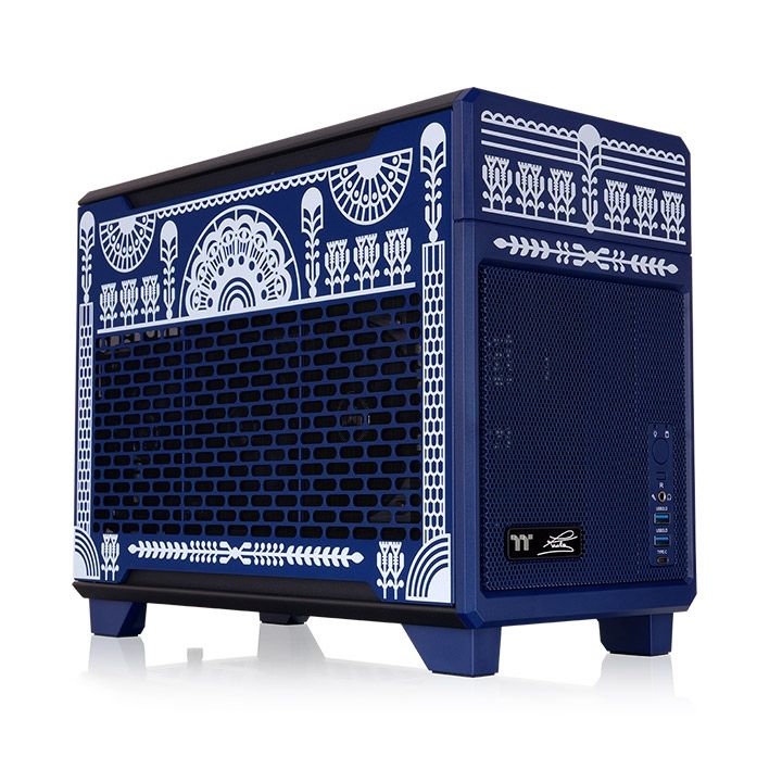 Thermaltake Tr100 Koralie Edition Mini Tower-Kabinet Mini-Itx, Koboltblå