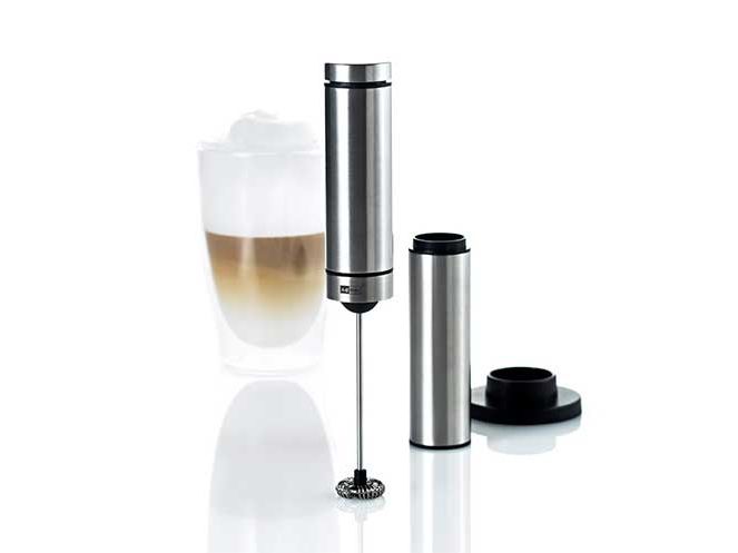 AdHoc AHM-MS10, Automatisk mælkeskummer/varmer, Sølv, Plast, Rustfrit stål, Batteri, 30 mm, 30 mm