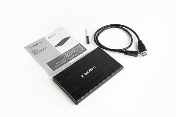Gembird Ee2-U3s-3 - Lagringspakning - 2.5" - Sata - Usb 3.0 - Sort