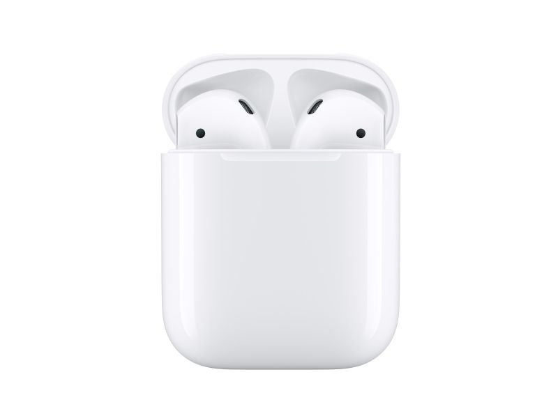 Apple AirPods - 2. sukupolvi (2019) - aidot langattomat kuulokkeet mikrofonilla. - korvapää - Bluetooth - Valkoinen | Lightning latauskotelo
