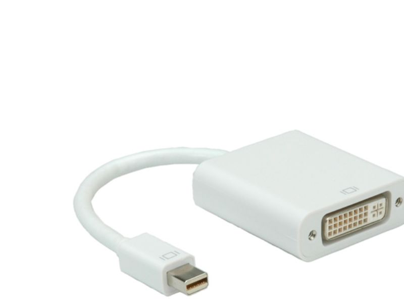 Roline Mini Displayport-Dvi Adapter, Mini Dp St - Dvi Bu, Mini Displayport, Dvi, Männlich, Weiblich, Weiß, 100 Mm