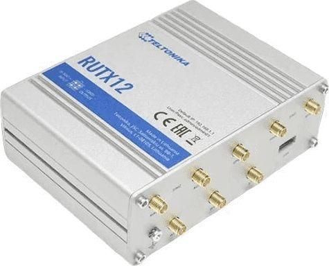 Teltonika Rutx12, Wi-Fi 5 (802.11Ac), Dual-Band (2,4 Ghz/5 Ghz), Eingebauter Ethernet-Anschluss, 3G, Silber, Tabletop-Router