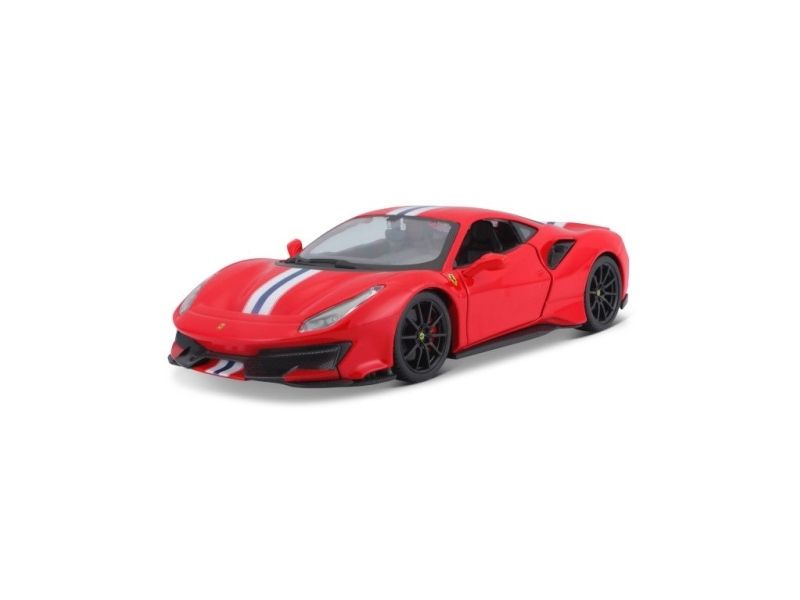 BBURAGO Ferrari 488 Pista, Sportsbil model, Formonterede, 1:24, Ferrari 488 Pista, Ethvert køn, Metal, Plast