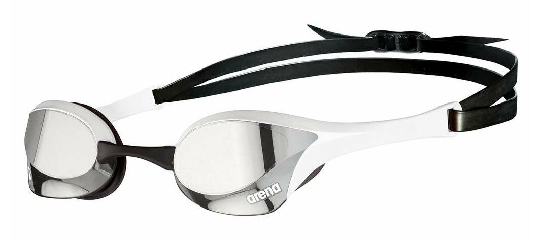 Arena Cobra Ultra Swipe Mirror, Unisex, Universalgröße, Silber, Weiß, Polycarbonat, Thermoplastischer Gummi (Tpr), Transparent, Polycarbonat