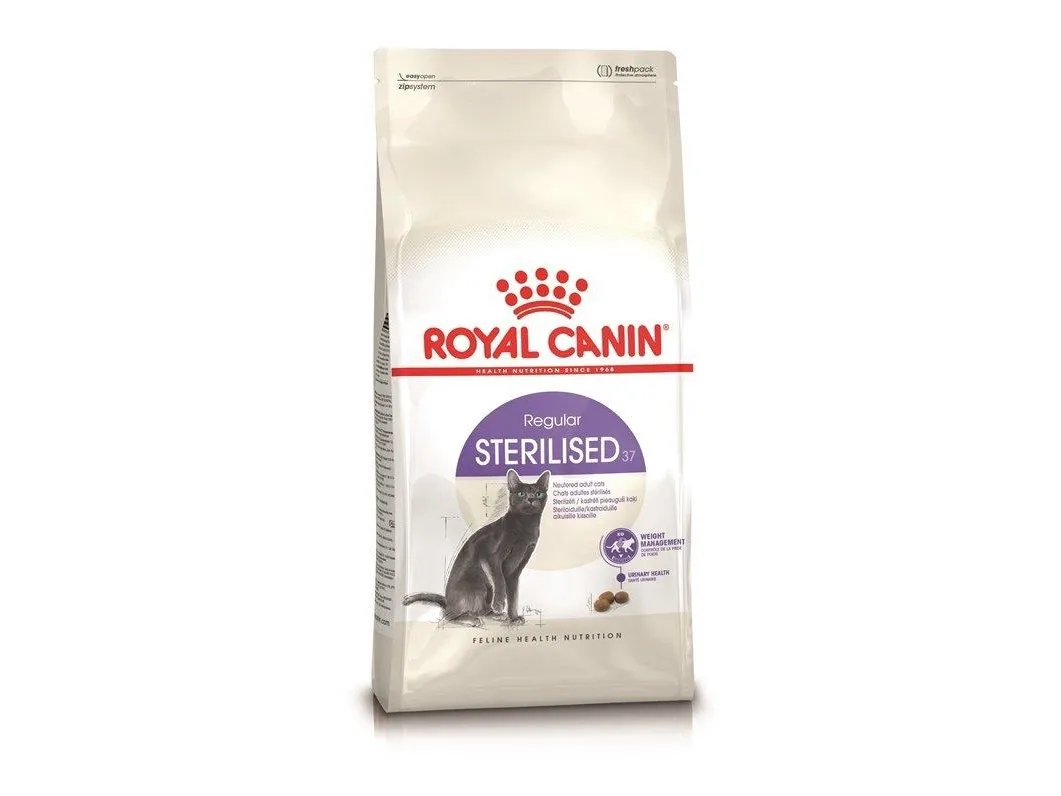 Royal Canin Sterilised, Adult, Majs, Fjerkræ, Ris, 2 kg, Antioxidanter inkluderet
