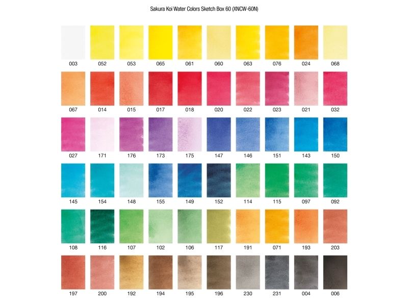 Sakura Koi Water Colors Studio-set | 60 halva pans