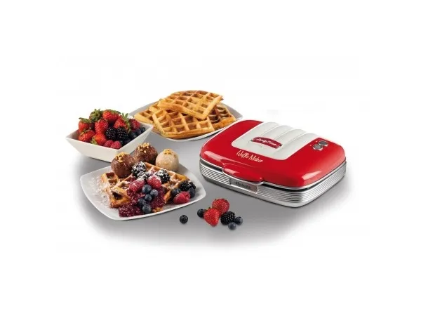 Ariete Party Time 1973 - Våffeljärn - 700 W - röd | Köksapparater - Bröd & Rostat bröd - Våffeljärn | GameStuff