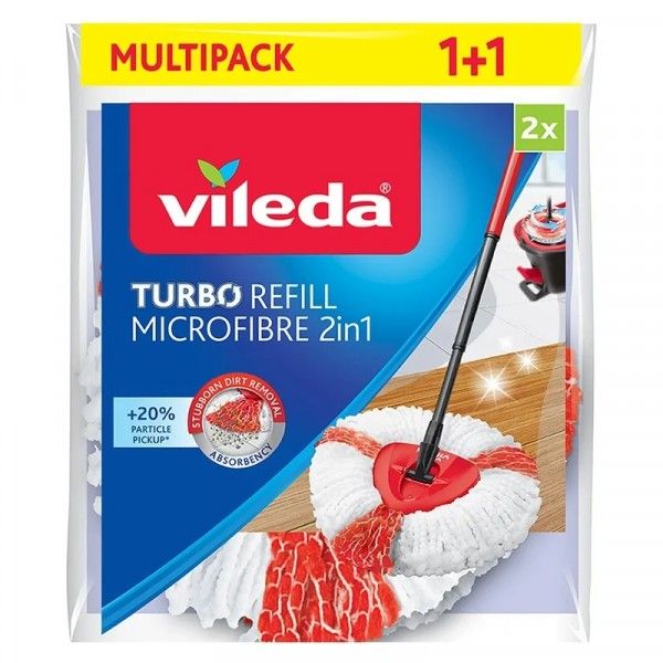 Vileda Turbo 2in1 rotationsmoppe refill 2 stk.