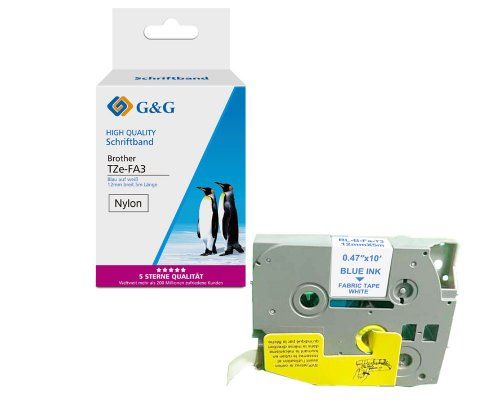 G&G 18763, Blau Auf Weiss, Etikettenrolle, Tze, Grau, Brother, Brother Ptouch 1010 Brother Ptouch 1280 Brother Ptouch 1750 Brother Ptouch 18R Brother