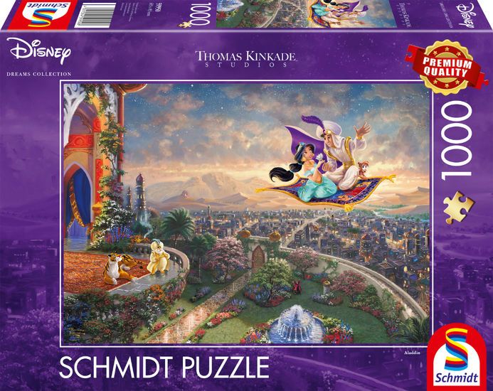 Schmidt Spiele 59950 Disney Thomas Kinkade Aladdin Puzzle, 1.000 Teile, 1000 Stück(E), Cartoons, 12 Jahr(E)
