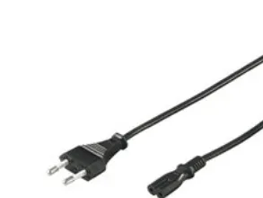 Goobay 95039, 5 m, Strömkontakt typ C, C7 coupler, H03VVH2-F2, 250 V | Datortillbehör - Kablar & adaptrar - Strömkablar | GameStuff