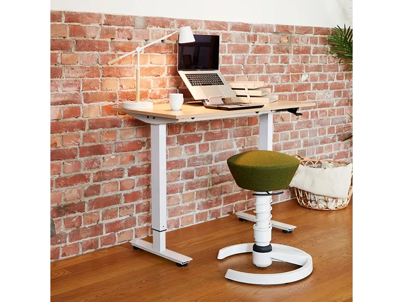 Flexidesk Höjt lågt bord 120x60 cm ljusgrå/alugrey | Skrivbord för kontor | GameStuff