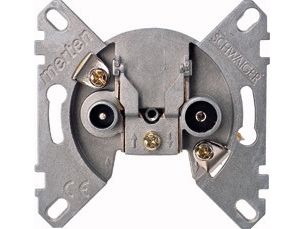 Merten Bk-/Sat-Antennenstichdose, 2Fach - Din En 50083-1/A1, Din En 80083-2/A1