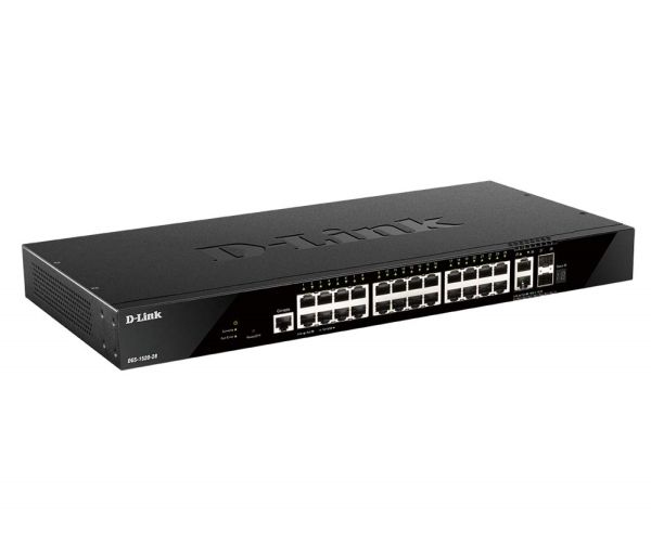 D-Link Dgs-1520-28/E, Managed, L3, 10G Ethernet (100/1000/10000), Rack-Einbau, 1U