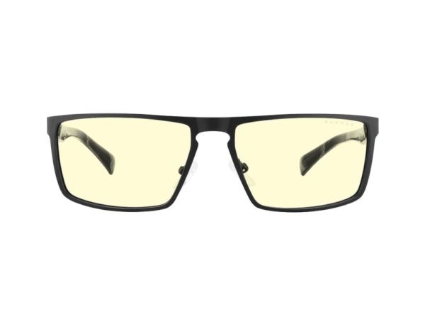 Gunnar Optiks FRM-00101, Unisex, Rektandel, Klassisk, Sort, Acetat, Ravfarvet