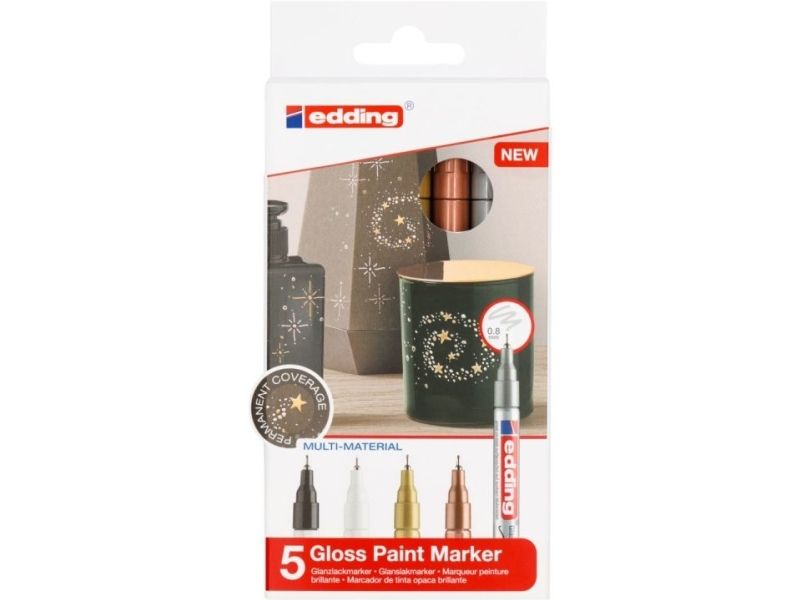 Edding 780 Gloss Paint Marker 5 stk. 0,8 mm