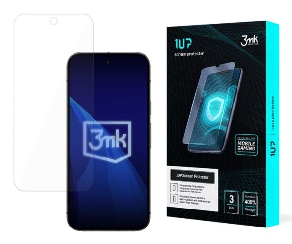 3Mk 1Up, Google, Pixel 9A, Schlagfest, Kratzresistent, Transparent, 3 Stück(E)