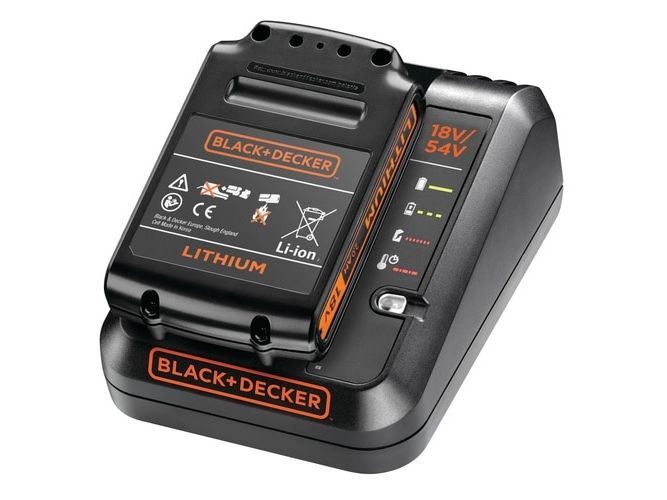 Black & Decker - Batterioplader + batteri - Li-Ion - 2 Ah - 1 x batterier lader op - 2 A - for BLACK+DECKER BCD003, BCD900, BCG720, BDCCS18, BDCDC18, BDCDS18, BDCJS18, BDCR18, BDCROS18
