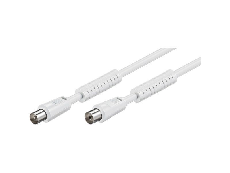 Goobay Coaxial, 7.5 M, 7,5 M, Koaksial, Koaksial, Hvid