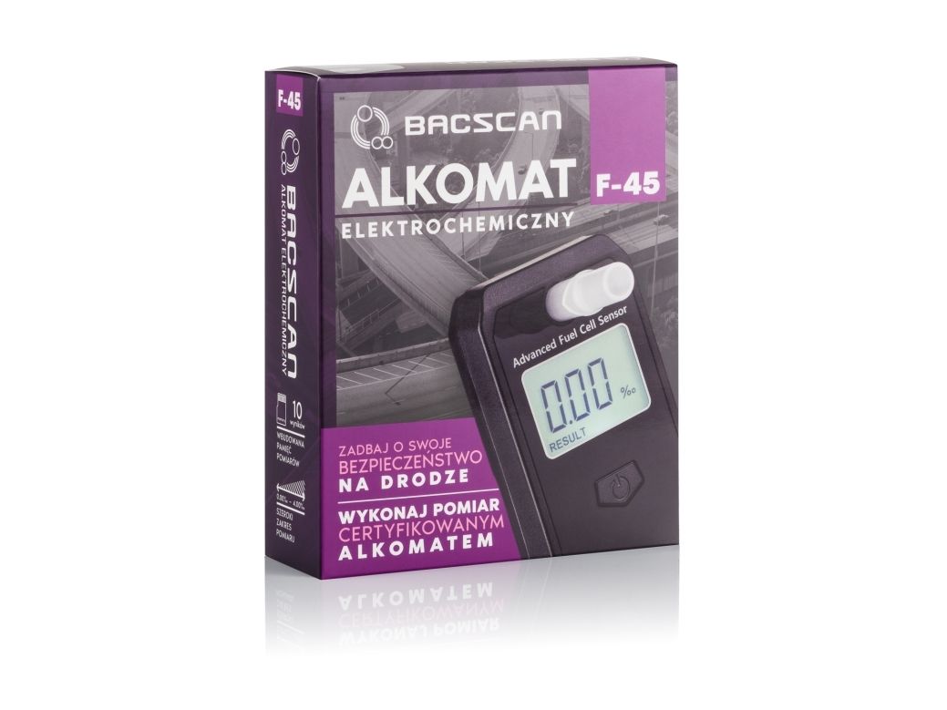 Bacscan F-45 Alcohol Tester 0 - 4% 1% Black