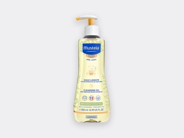 Mustela Cleansing Oil For Dry Skin 500ml Gentle Bath Oil For Babies