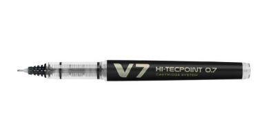 Rollerpenne, PILOT V7 Hi-Tecpoint, 0,7 mm, sort, pakke a 10 stk