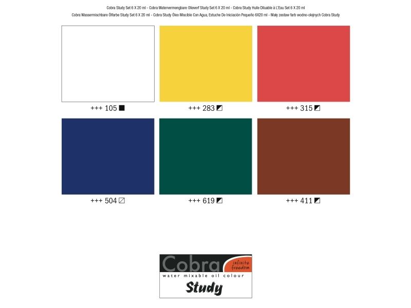 Cobra Study Oil Colour Set | 6 X