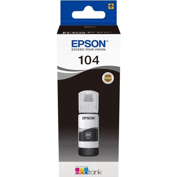 Epson EcoTank 104 - 65 ml - svart - original - blekkbeholder - for EcoTank ET-14100, 1810, 2721, 2810, 2811, 2812, 2814, 2815, 2820, 2821, 2825, 2826, 4800