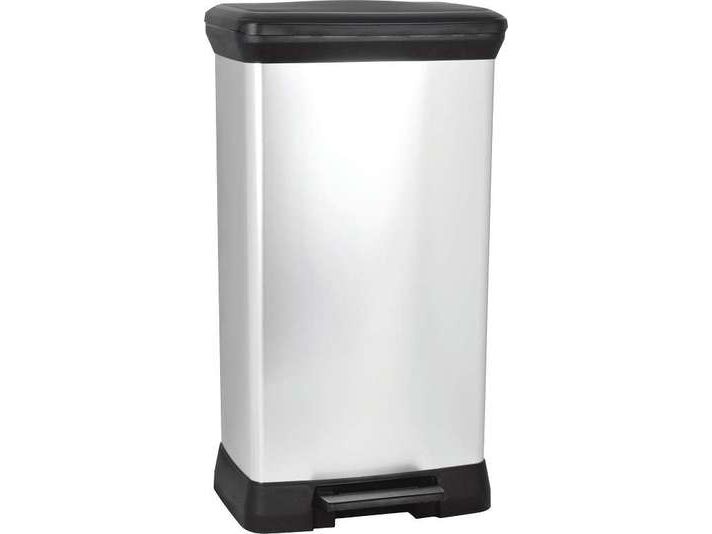 Curver pedalspand 50L sølv (CEN-45906)