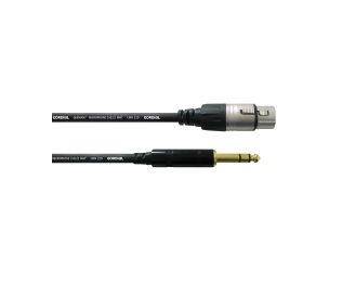Cordial CFM 1,5 FV XLR Forbindelsesledning [1x XLR-tilslutning - 1x Jackstik 6,3 mm] 1.50 m Sort