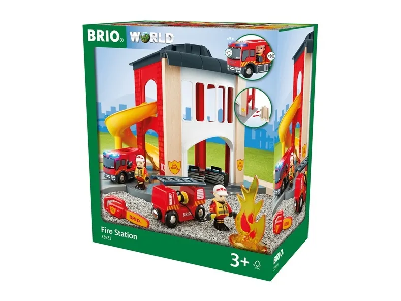 BRIO World 33833 Fire Station | Leksaker - Bilar och andra fordon | GameStuff