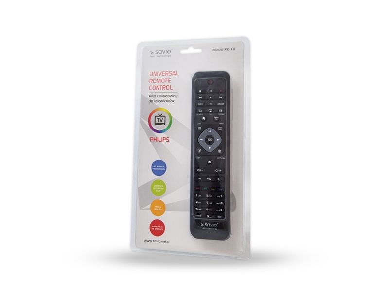 SAVIO Universal remote controller/replacement for PHILIPS TV RC-10 IR Wireless