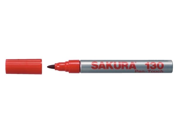 SAKURA Permanent Marker Pen-touch 130, 1,2 mm, rød, finsk/spids (SAKURA13019)