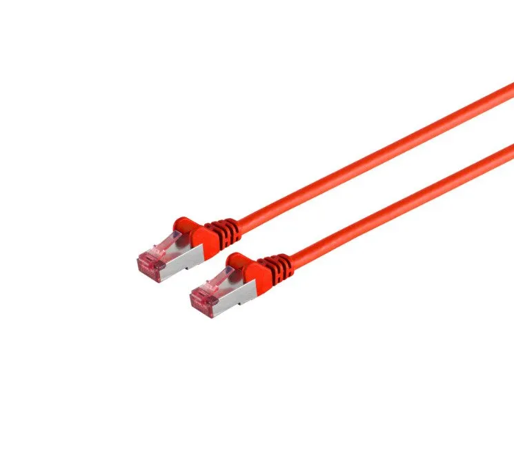 Netværkskabel patchkabel, cat 6A, S/FTP, PIMF, halogenfri, GHMT-CERTIFIED, rød, 0,25m - Patchkabel | Datortillbehör - Kablar & adaptrar - Nätverkskablar | GameStuff