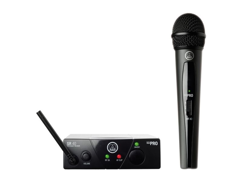 AKG WMS40 Mini Vocal Set Band ISM3, Håndholdt mikrofon, Dynamisk mikrofon, Digital, Rack beslag modtager, 30 t, AA