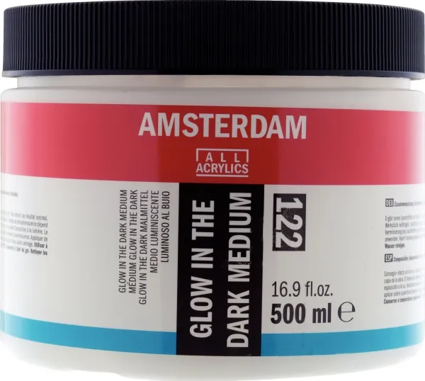 Amsterdam Glow in the dark medium 122 jar | Skola & Hobby - Konstmaterial - Tillsatser | GameStuff