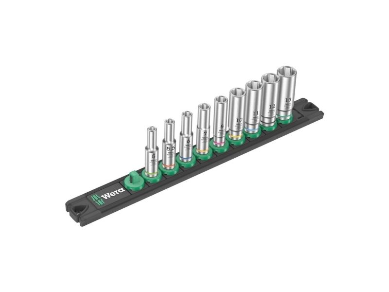Wera A Deep Top Schlüsselsatz Zoll 1/4 9-Teilig 05005410001