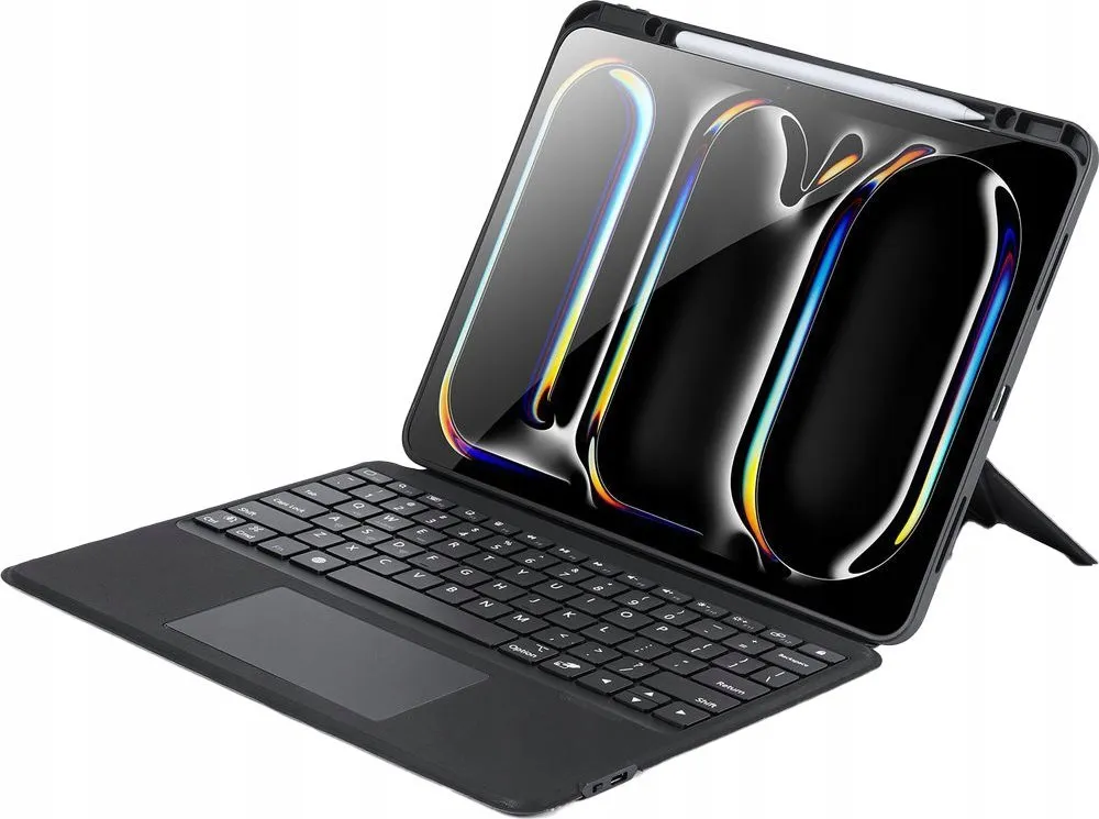 Dux Ducis hopfällbart fodral med trådlöst tangentbord för iPad Pro 13 (2024) sort (Non-Nordic keyboard layout) | Datorer & Surfplattor - Tillbehör till surfplattor - Covers & Väskor | GameStuff
