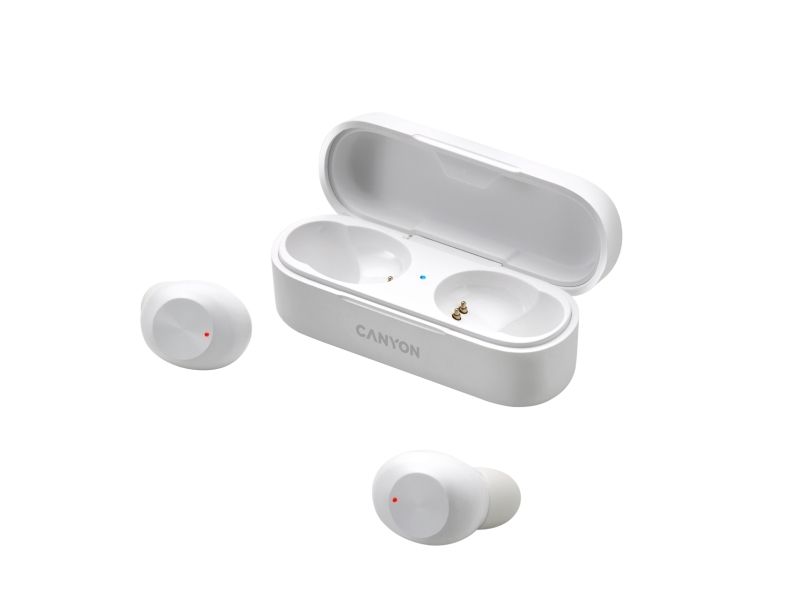Canyon Cne-Cbths1w True Wireless Bluetooth In-Ear Headphones, Cartridge Charging Station, White