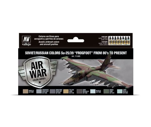 AV Acrylicos Vallejo: Vallejo Model Air Set 71603 Soviet/Russian colors Su-25/39 "Frogfoot" from 80's to present (8) - Bild 4