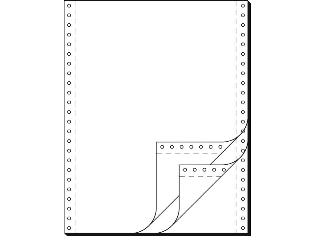 Sigel Computer Paper - Perforeret - 305 x 240 mm - 60 g/m² - 600 rulle(r) to-ply papir uden karbon