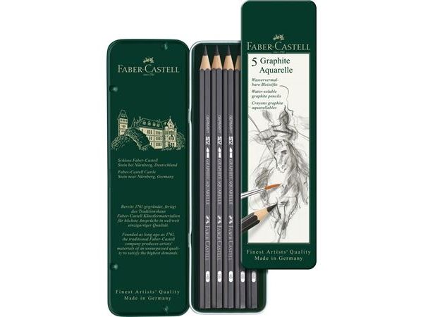 Faber-Castell 117805, Hb, Schwarz, Hexagonal, Grafische Zeichnung, Hobby, Box, 5 Stück(E)