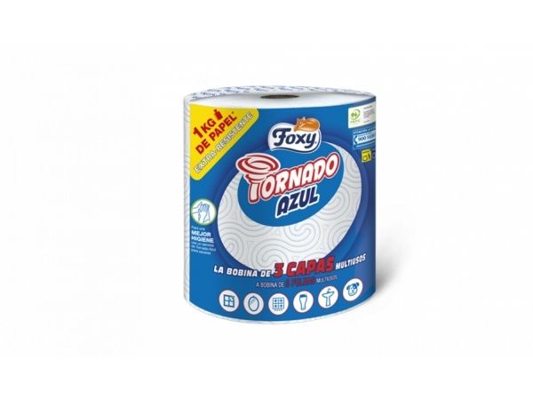 Foxy Tornado Azul, Papir, Hvid, Papir