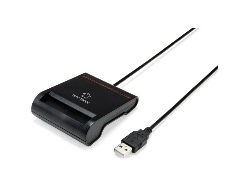 Renkforce RF-SCR-100, Indendørs, Sort, 1 m, Acrylonitrilbutadienstyren, USB 2.0, Windows 10,Windows 7,Windows 8,Windows Vista,Windows XP